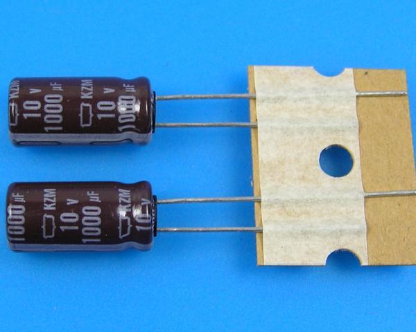 1000uF/10V - 105°C Nippon  KZM kondenzátor elektrolytický, low ESR, long life, high ripple current