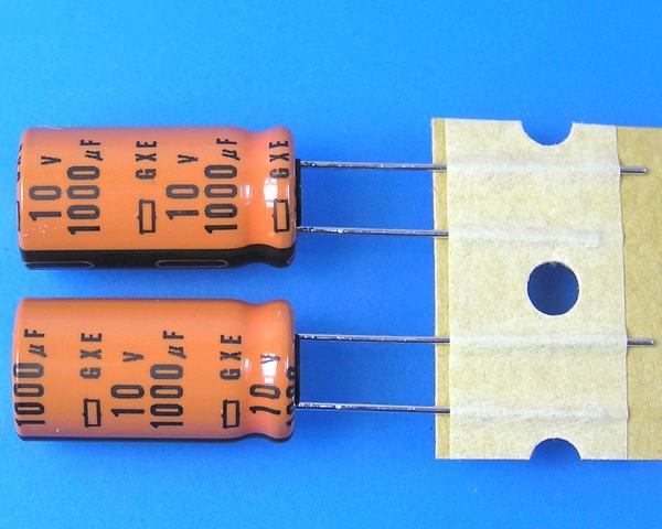 1000uF/10V - 125°C Nippon  GXE    kondenzátor elektrolytický high temperature, long life