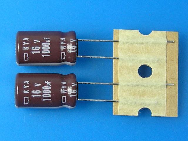 1000uF/16V - 105°C Nippon  KYA   kondenzátor elektrolytický, low ESR, long life