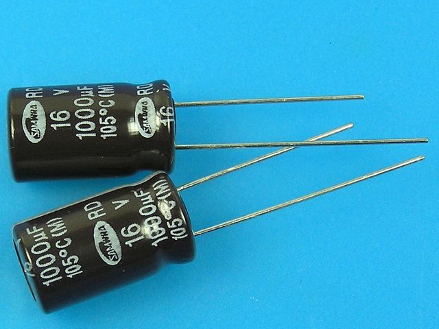 1000uF/16V - 105°C Samwha RD   kondenzátor elektrolytický