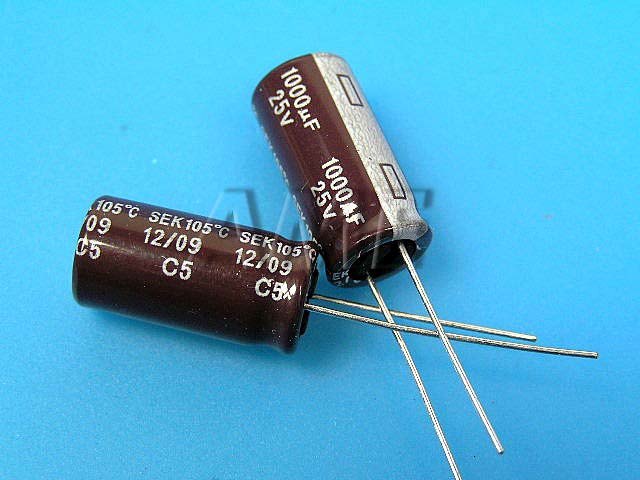 1000uF/25V - 105°C Yageo SEK   kondenzátor elektrolytický