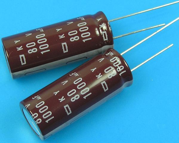 1000uF/80V - 105°C Nippon  KY   kondenzátor elektrolytický, low ESR, long life