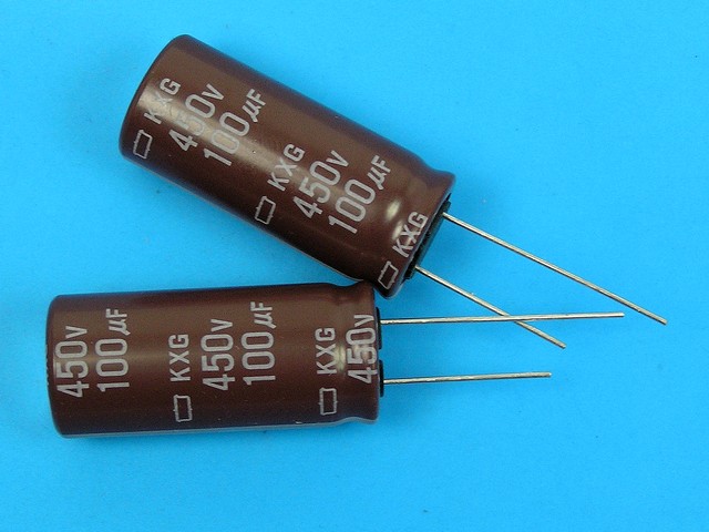 100uF/450V - 105°C Nippon KXG kondenzátor elektrolytický