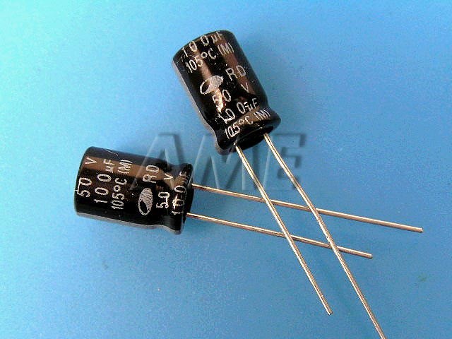 100uF/50V - 105°C Samwha RD   kondenzátor elektrolytický