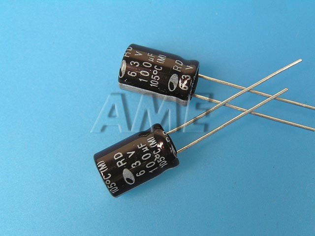 100uF/63V - 105°C Samwha RD   kondenzátor elektrolytický