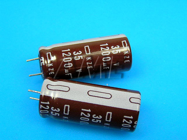 1200uF/35V - 105°C Nippon KZE   kondenzátor elektrolytický, low ESR, high ripple current