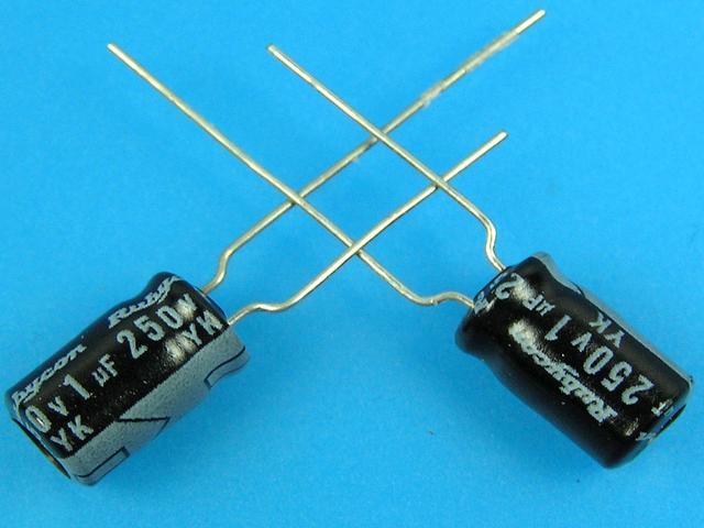 1uF/250V - 85°C Rubycon YK   kondenzátor elektrolytický