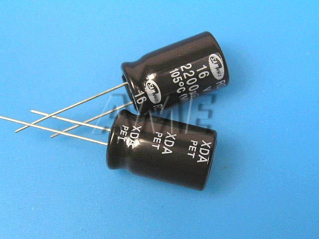 2200uF/16V - 105°C Samwha RD   kondenzátor elektrolytický