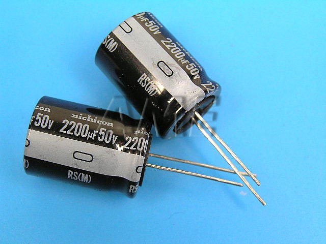 2200uF/50V - 85°C Nichicon RS   kondenzátor elektrolytický
