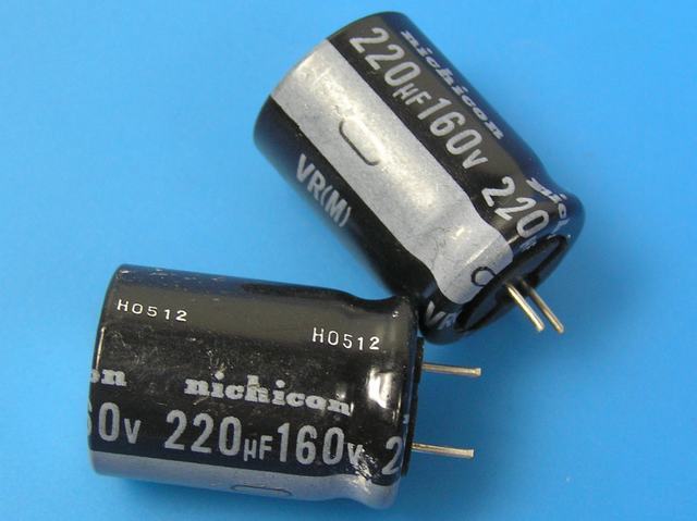 220uF/160V - 105°C Nichicon VR   kondenzátor elektrolytický