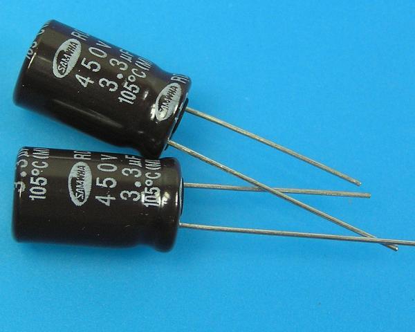 3,3uF/450V - 105°C Samwha RD   kondenzátor elektrolytický