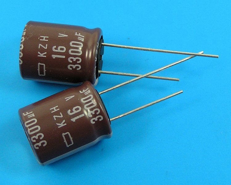 3300uF/16V - 105°C Nippon  KZH kondenzátor elektrolytický, low ESR, long life, high ripple current