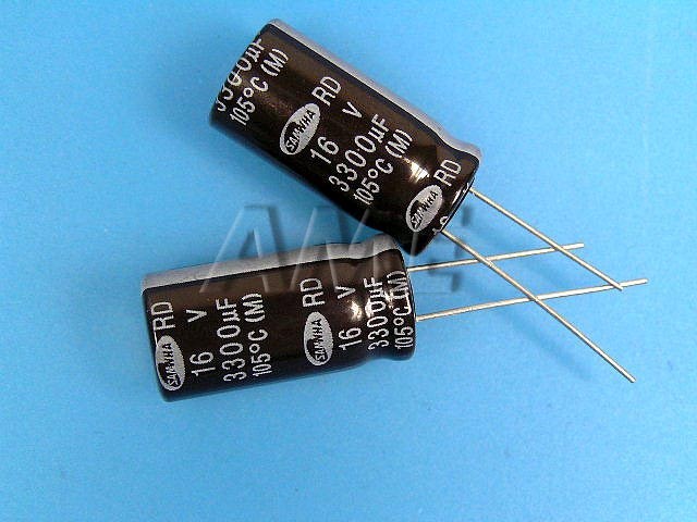 3300uF/16V - 105°C Samwha RD   kondenzátor elektrolytický