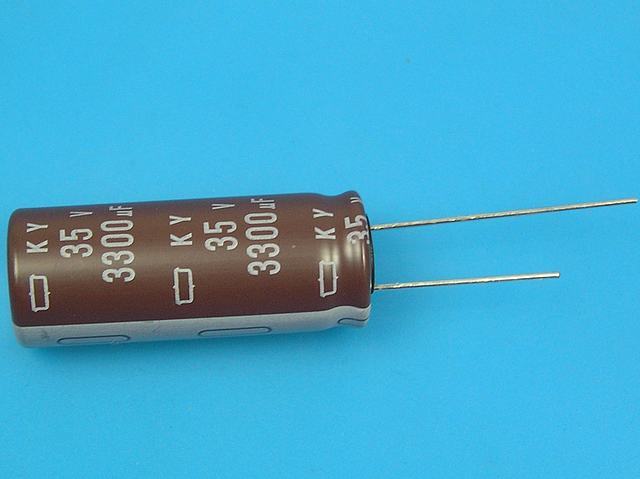 3300uF/35V - 105°C Nippon  KY   kondenzátor elektrolytický, low ESR, long life