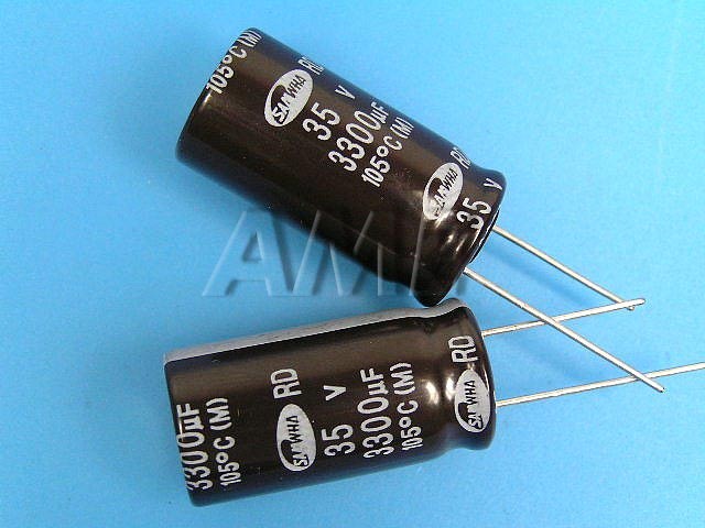 3300uF/35V - 105°C Samwha RD   kondenzátor elektrolytický