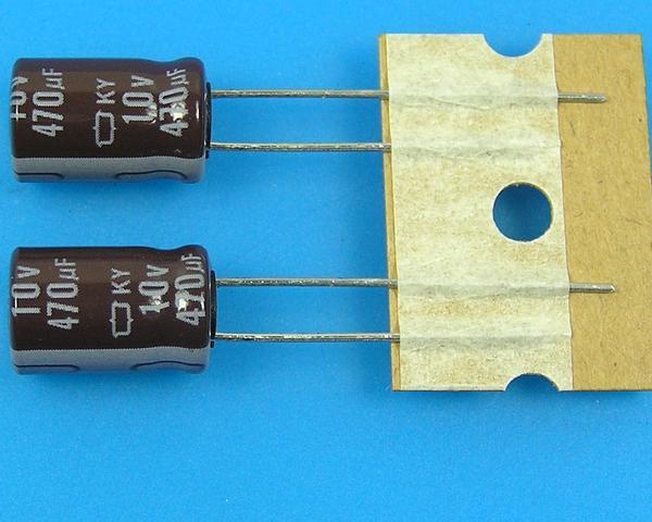 470uF/10V - 105°C Nippon  KY   kondenzátor elektrolytický, low ESR