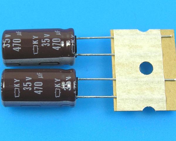 470uF/35V - 105°C Nippon  KY   kondenzátor elektrolytický, low ESR, long life