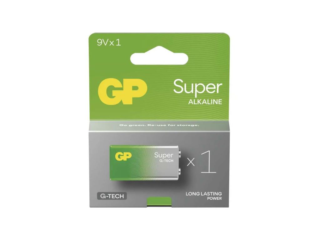 9V Baterie GP Super 6F22 / 6LR61 alkalická