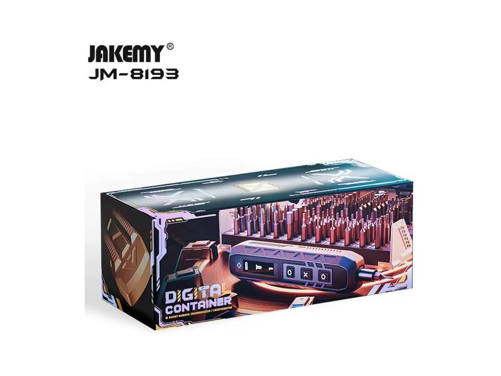 Aku šroubovák Jakemy JM-8193, inteligentní precizní elektrický šroubovák + sada bitů, sada nářadí 