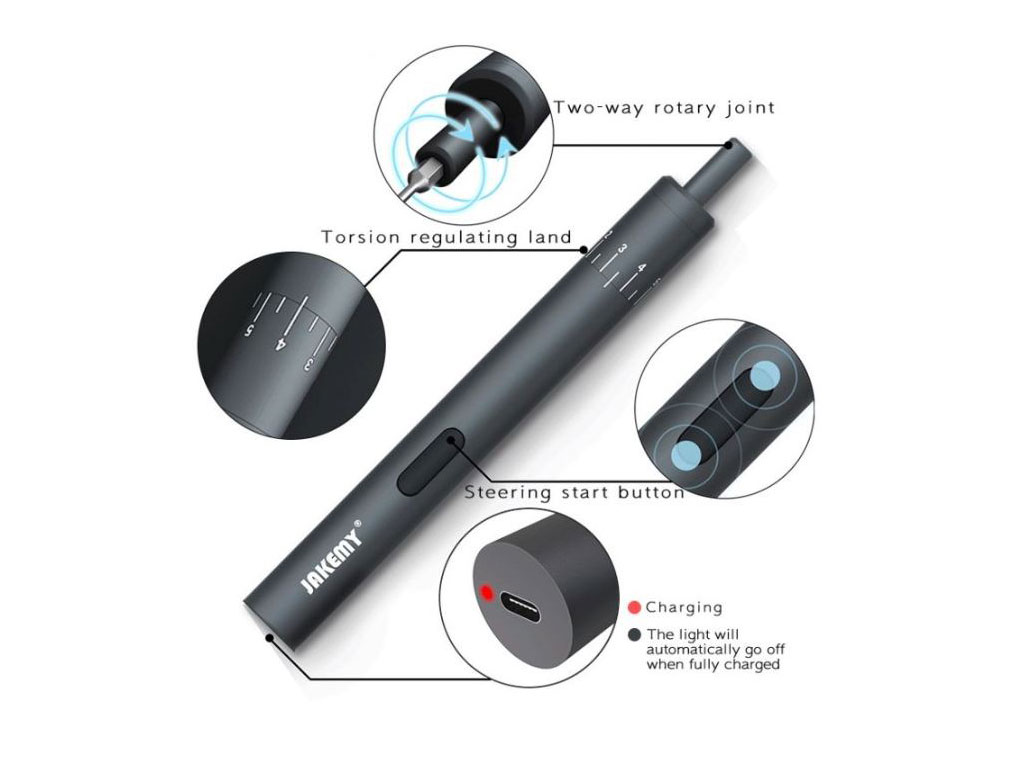 Aku šroubovák Jakemy JM-Y02 PLUS, inteligentní precizní elektrický šroubovák