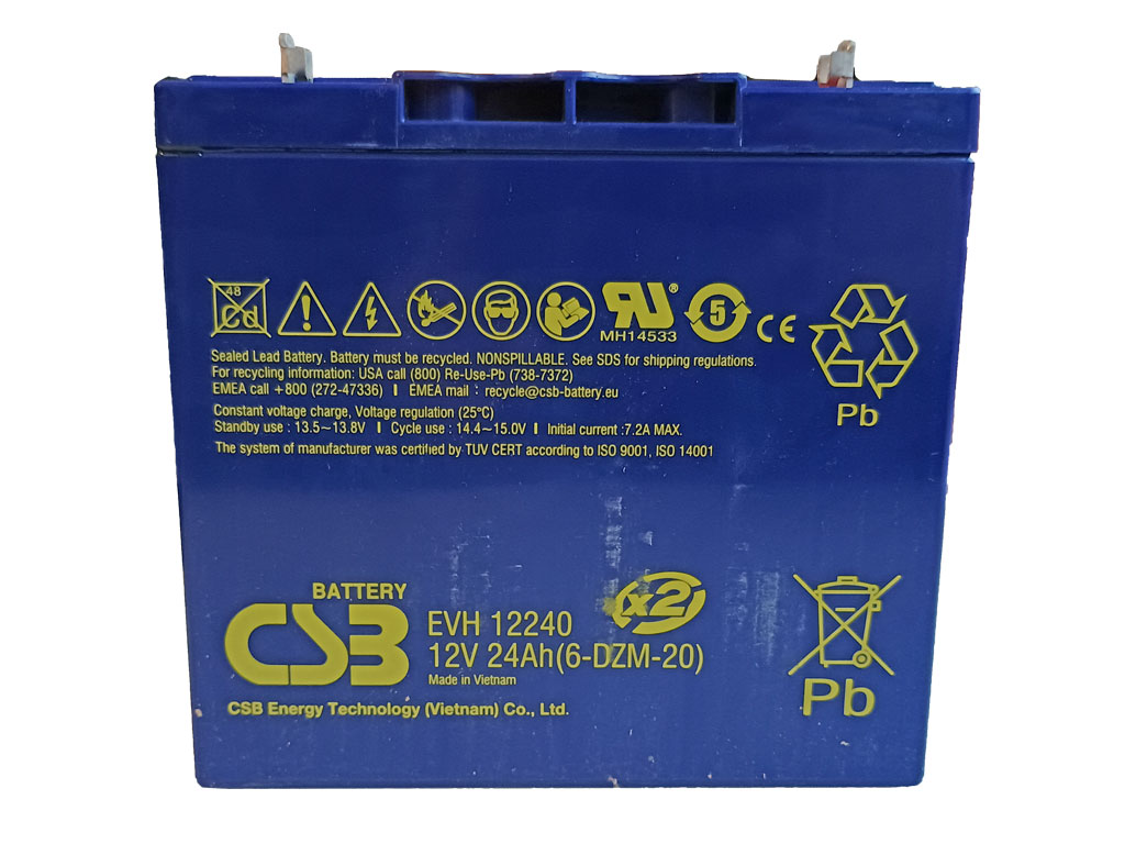Akumulátor 12V / 24Ah  olověný - CSB EVH12240B3