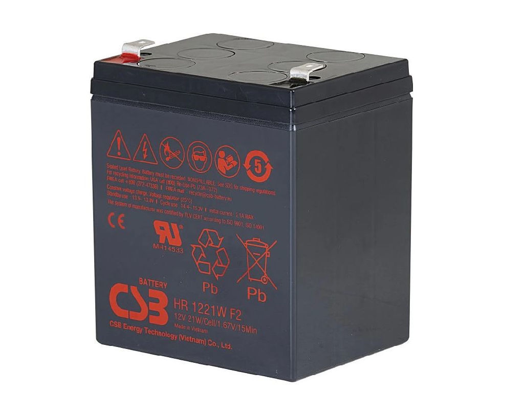 Akumulátor 12V / 5,1Ah  olověný - CSB HR1221W F2