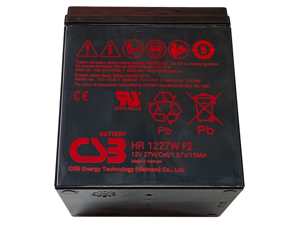 Akumulátor 12V / 5,1Ah  olověný - CSB HR1221W F2