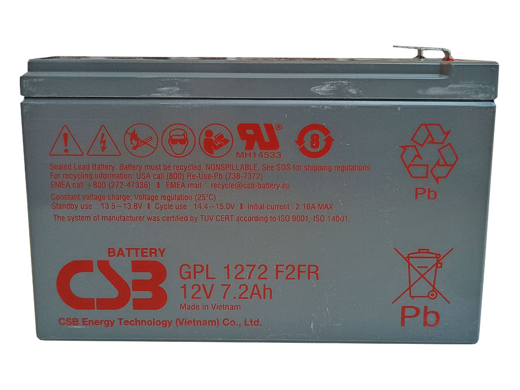 Akumulátor 12V / 7,2Ah  olověný - CSB GPL1272F2 FR