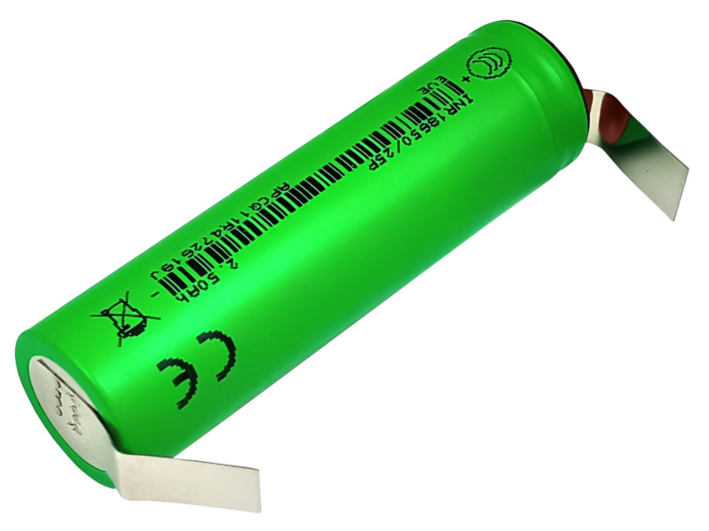 Akumulátor 3,6V / 2500mAh EVE INR18650-25P, s pájecími vývody "U"
