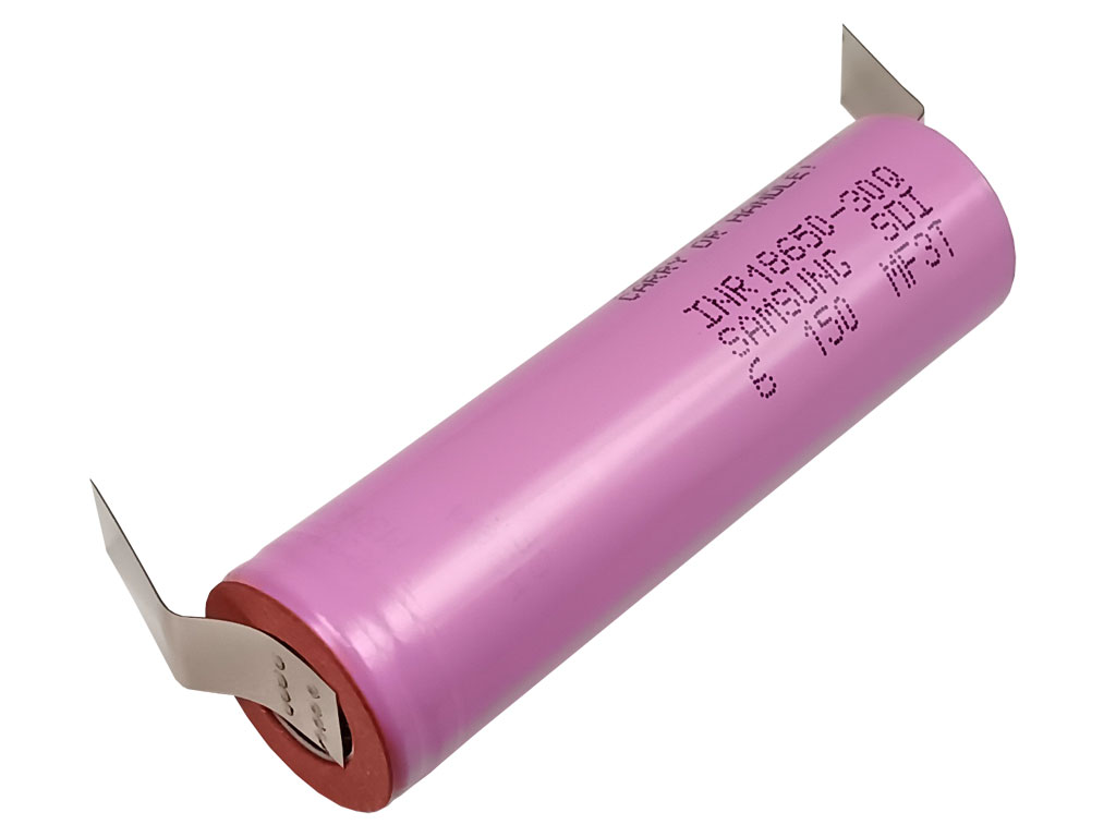 Akumulátor 3,6V / 3000mAh Samsung INR18650-30Q, s pájecími vývody "U"
