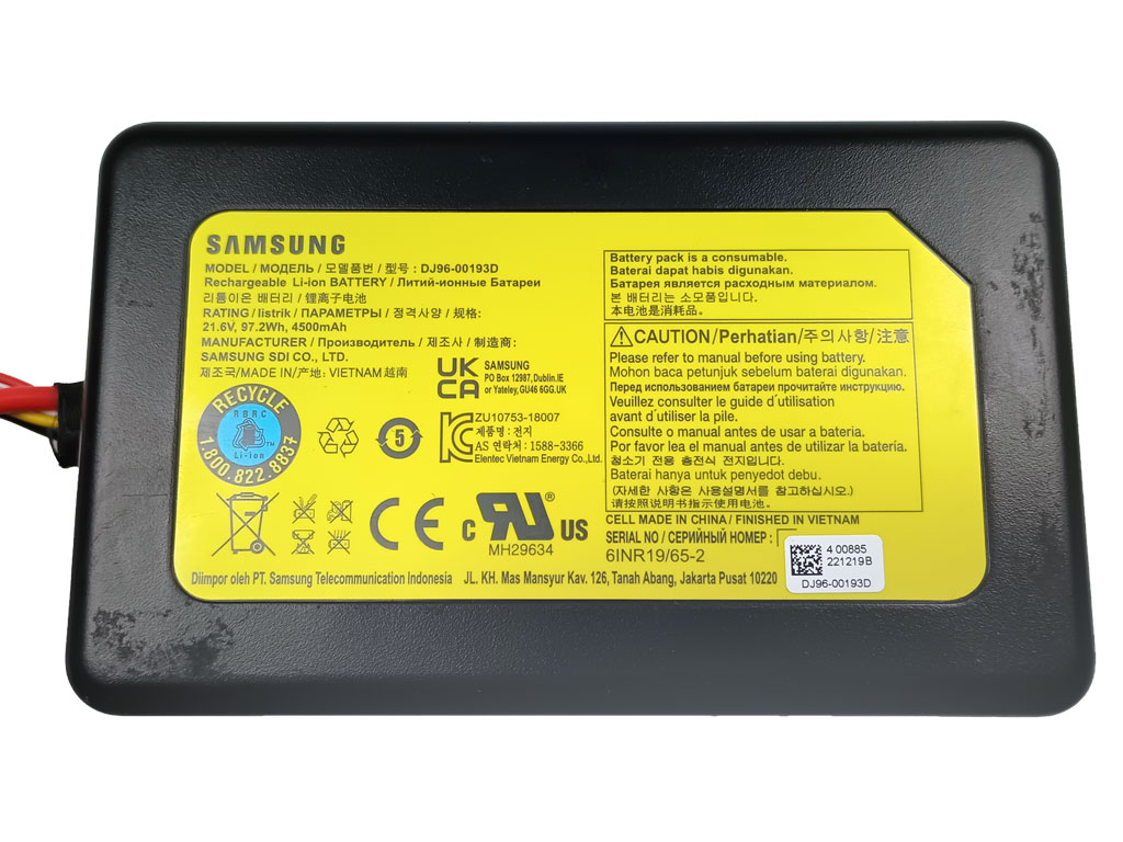 Akumulátor robotický vysavač SAMSUNG Li-Ion 21.6V, 6Ah - POUZE FORMOU REPASE!