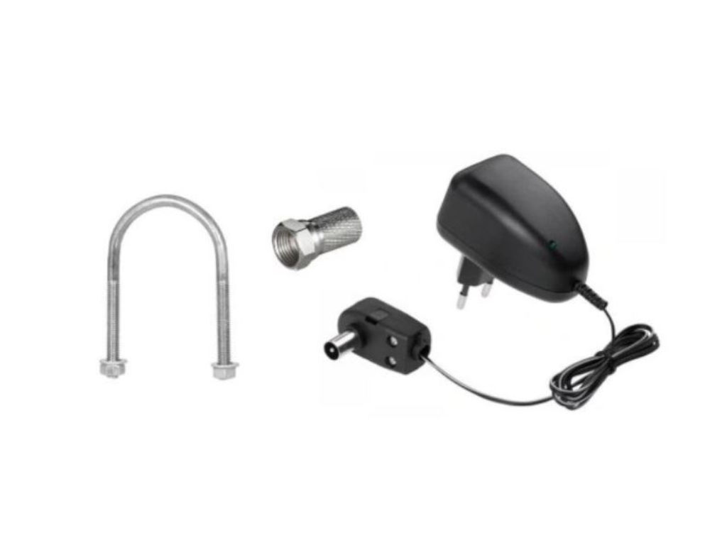 Anténa TV MULTICHANEL se zesilovačem LTC černá