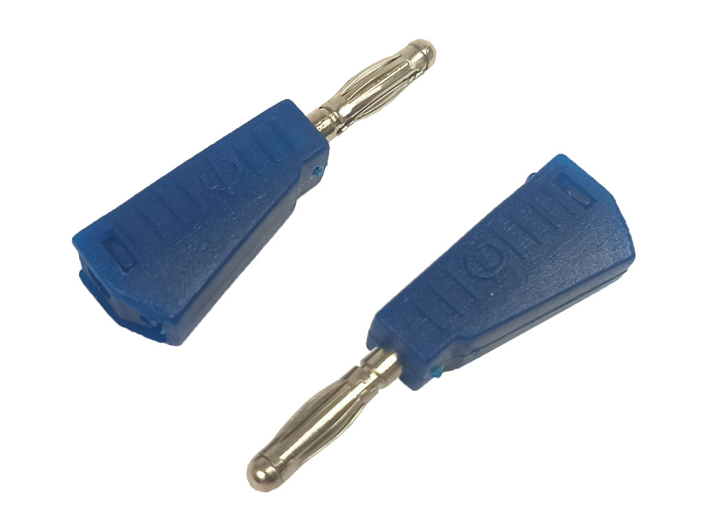 Banánek letovací se zdířkou sada 2ks modrý 