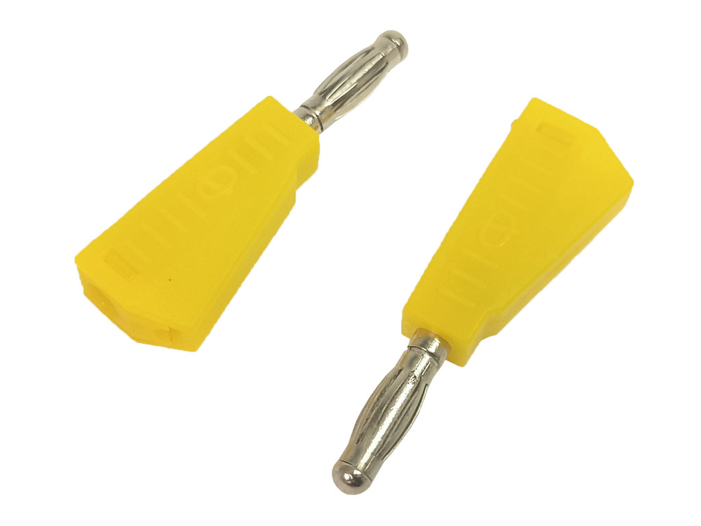 Banánek letovací se zdířkou sada 2ks žlutý 