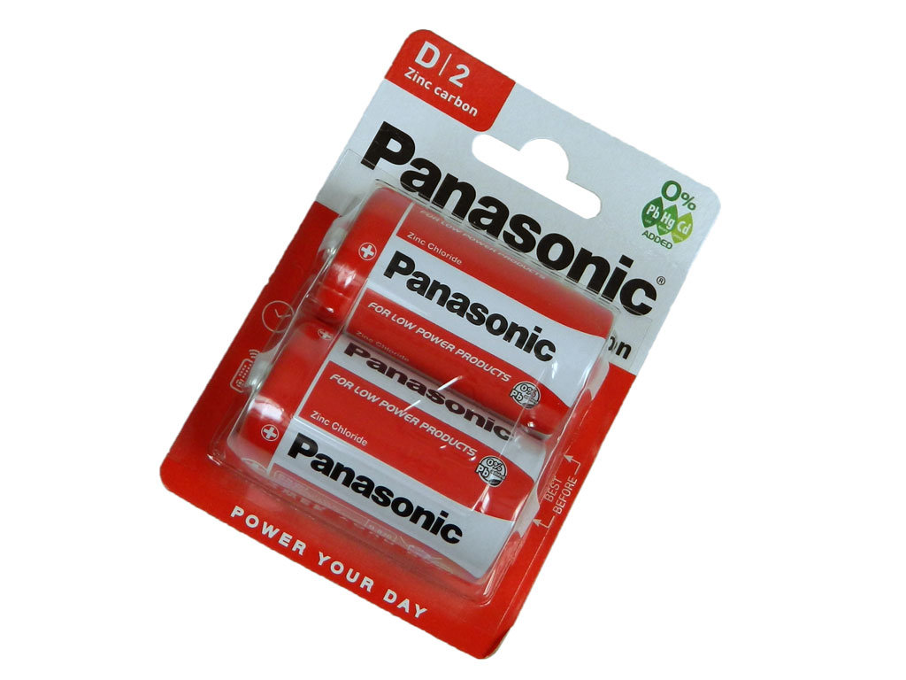 Baterie D LR20 Mono Panasonic R20RZ/2BP Power your Day balení 2 ks