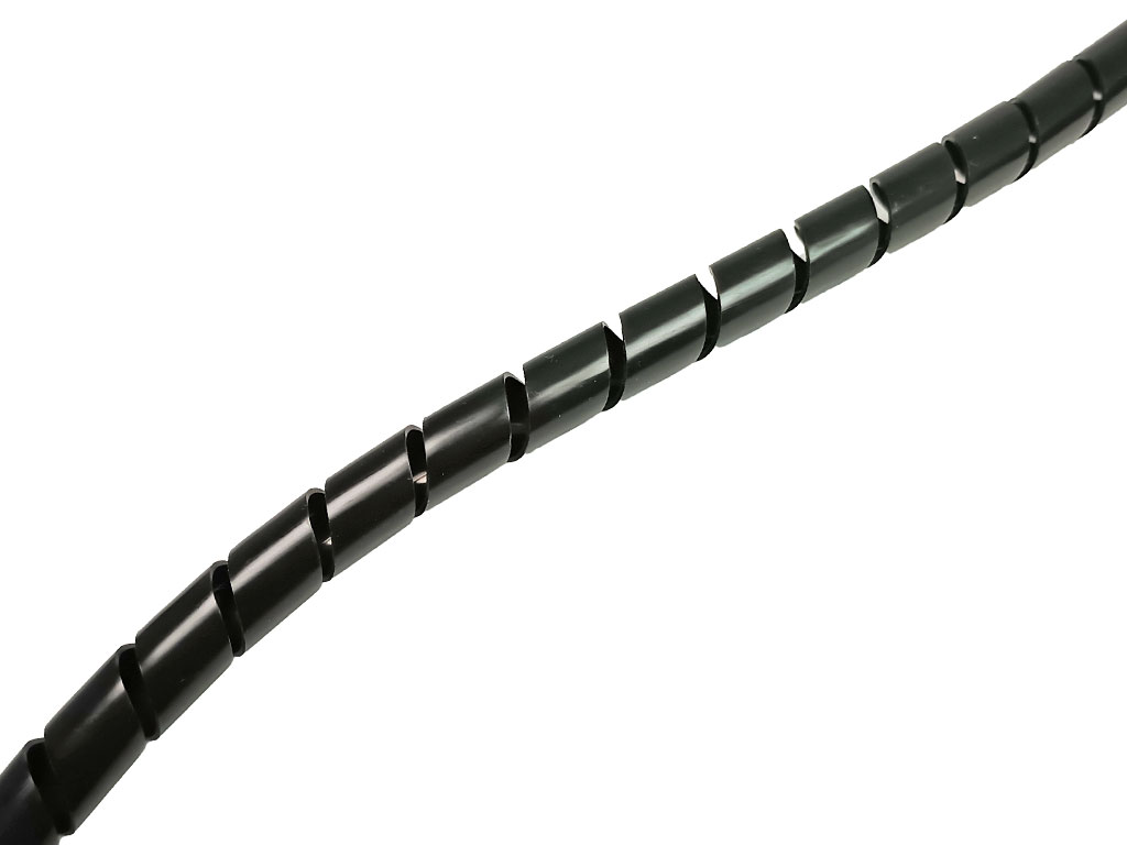 Bužírka vinutá, polyetylénová, BFST-12-BK, průměr svazku 12 - 35mm, černá