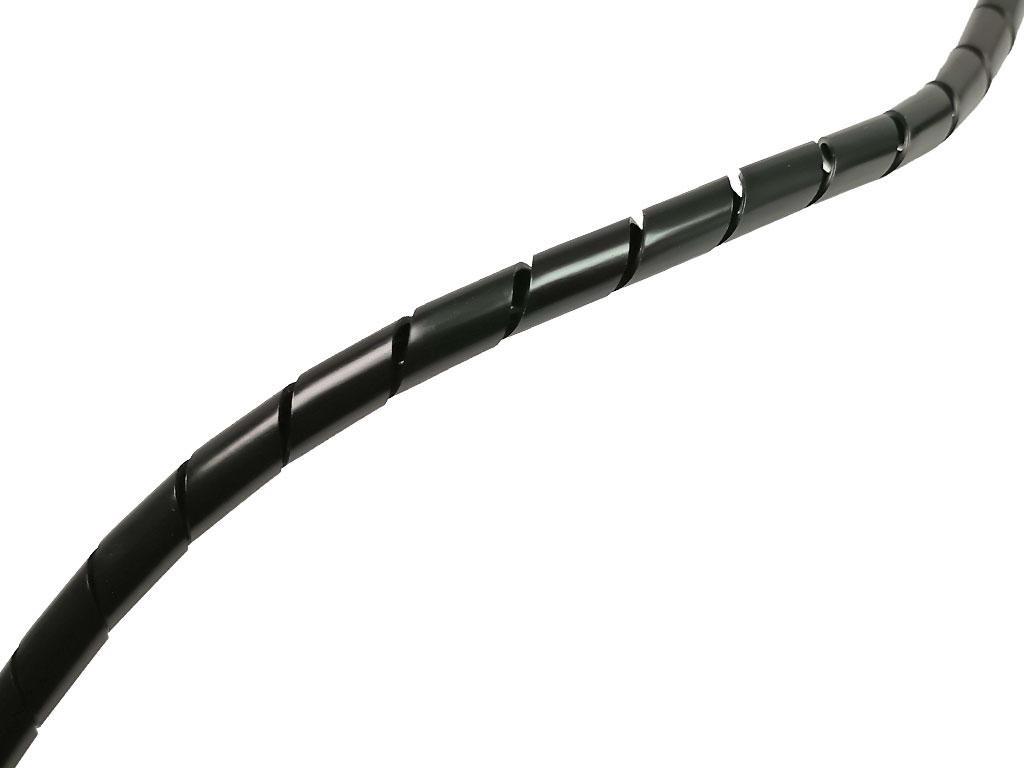 Bužírka vinutá, polyetylénová, BFST-6-BK, průměr svazku 6 - 30mm, černá