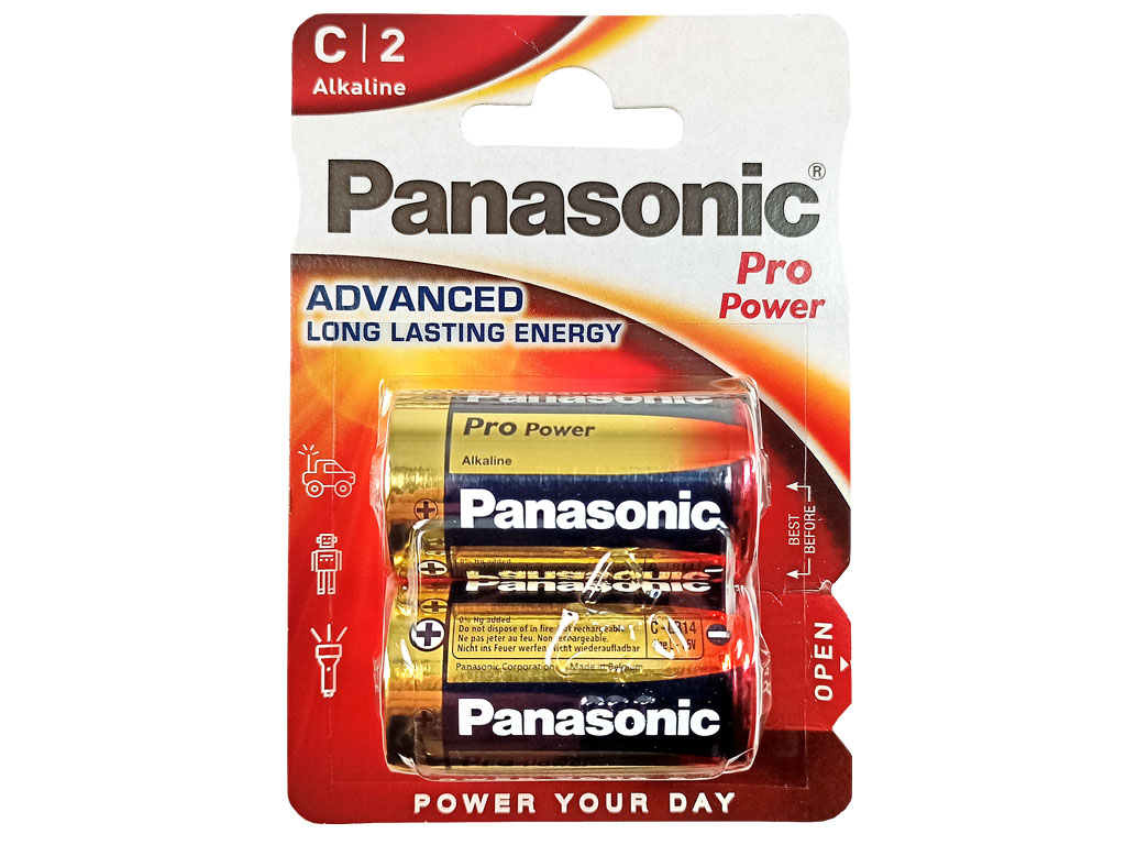C Baterie Panasonic Pro Power Alkaline LR14 balení 2ks  LR14PPG/2BP  LR14