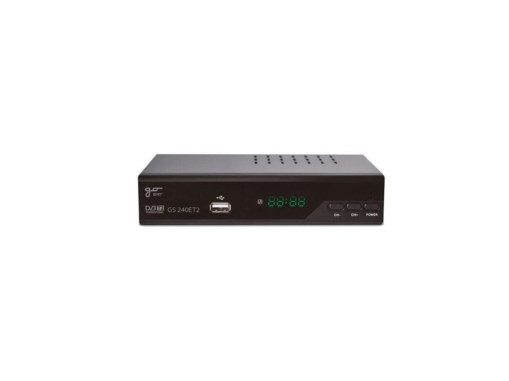 DVB-T přijímač GoSAT GS240ET2 set-top-box DVB-T2 HEVC H.265