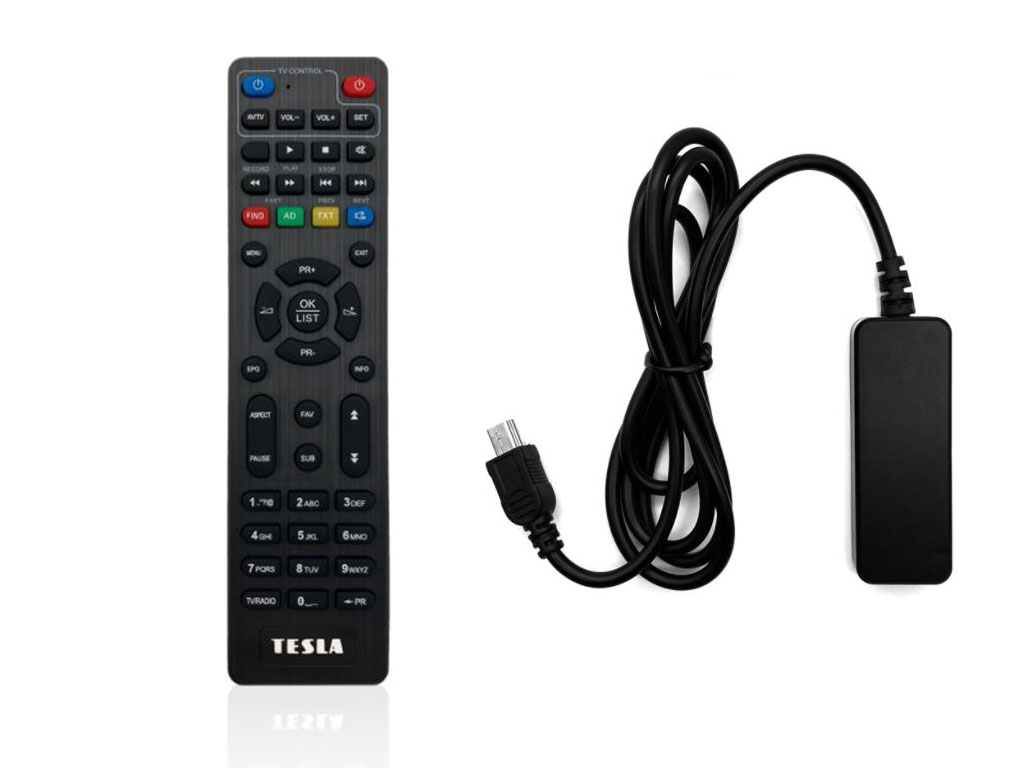 DVB-T přijímač TESLA TE-323 set-top-box černý DVB-T2 HEVC