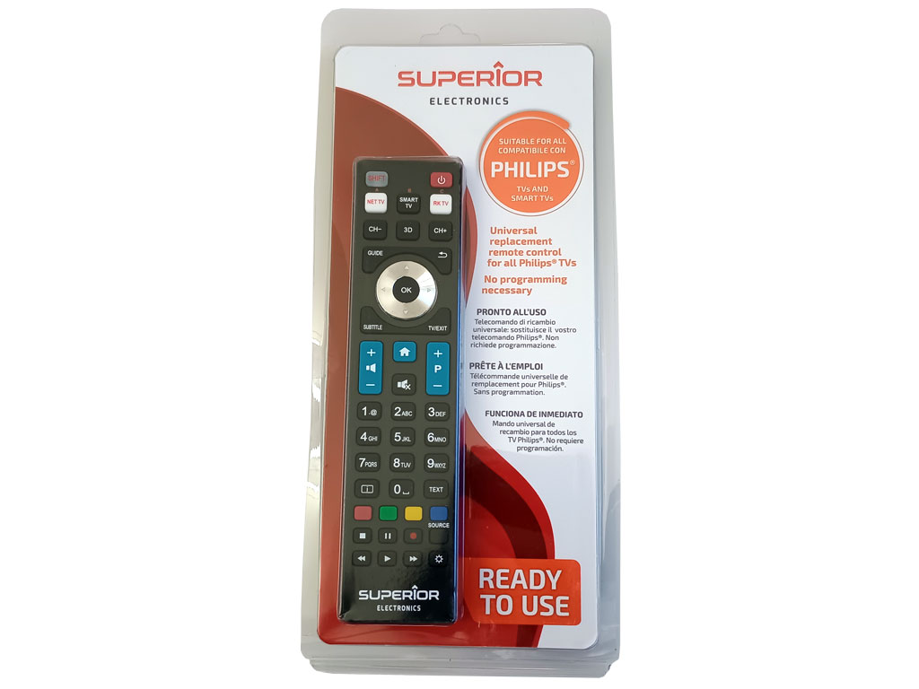 Dálkový ovladač Superior Philips univerzální ovladač s hlavnímy Smart TV a 3D funkcemi