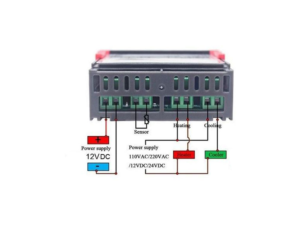 Digitální termostat STC-1000, rozsah -50 ~ +99°C, napájení 12V