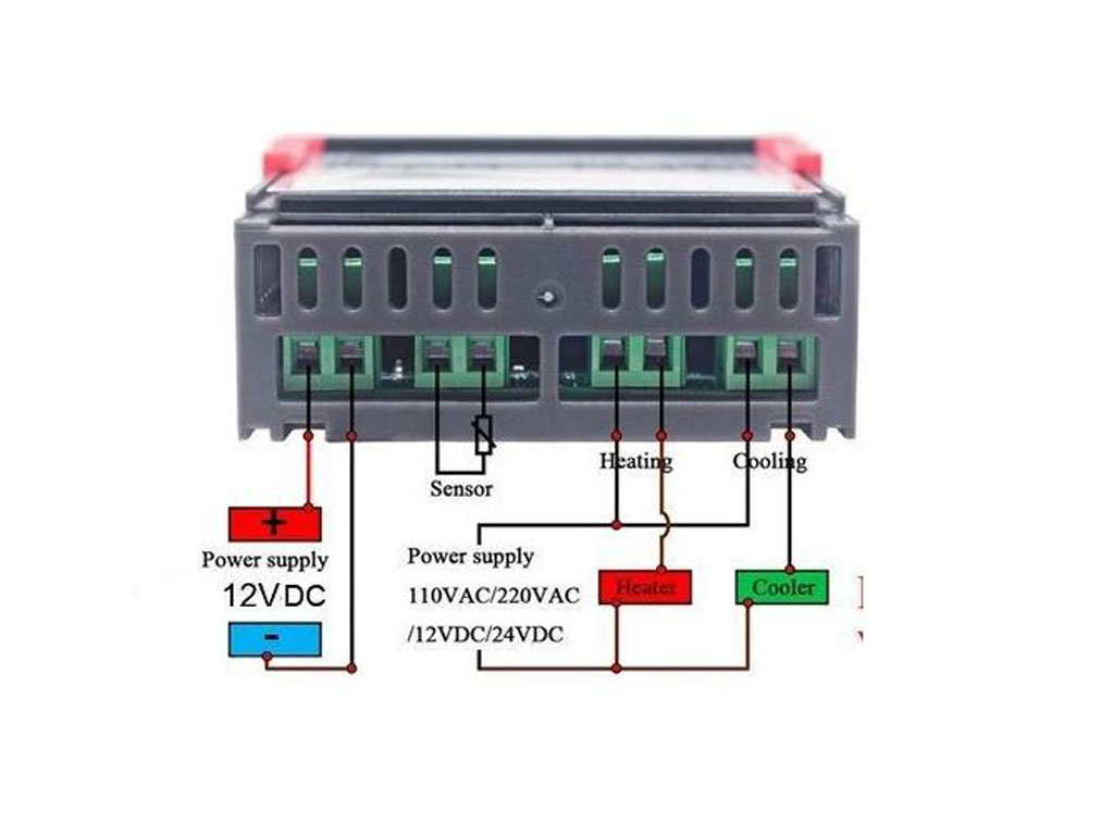 Digitální termostat STC-1000, rozsah -50 ~ +99°C, napájení 230VAC