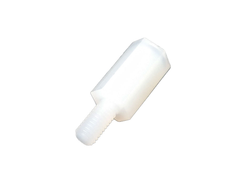 Distanční sloupek plastový šestihranný, závit M3 - vnější / vnitřní, délka 10mm