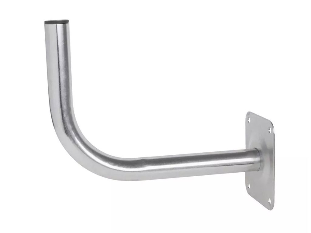 Držák antény na zeď 50 cm s plotnou 14 x 12 - galvanický zinek 