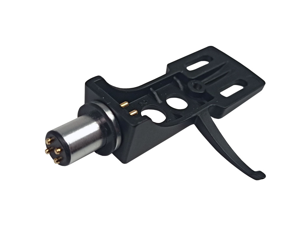 Držák přenosky GRAMO (headshell) černý s bajonetem pro standardní rozteč montáže 0,5" 