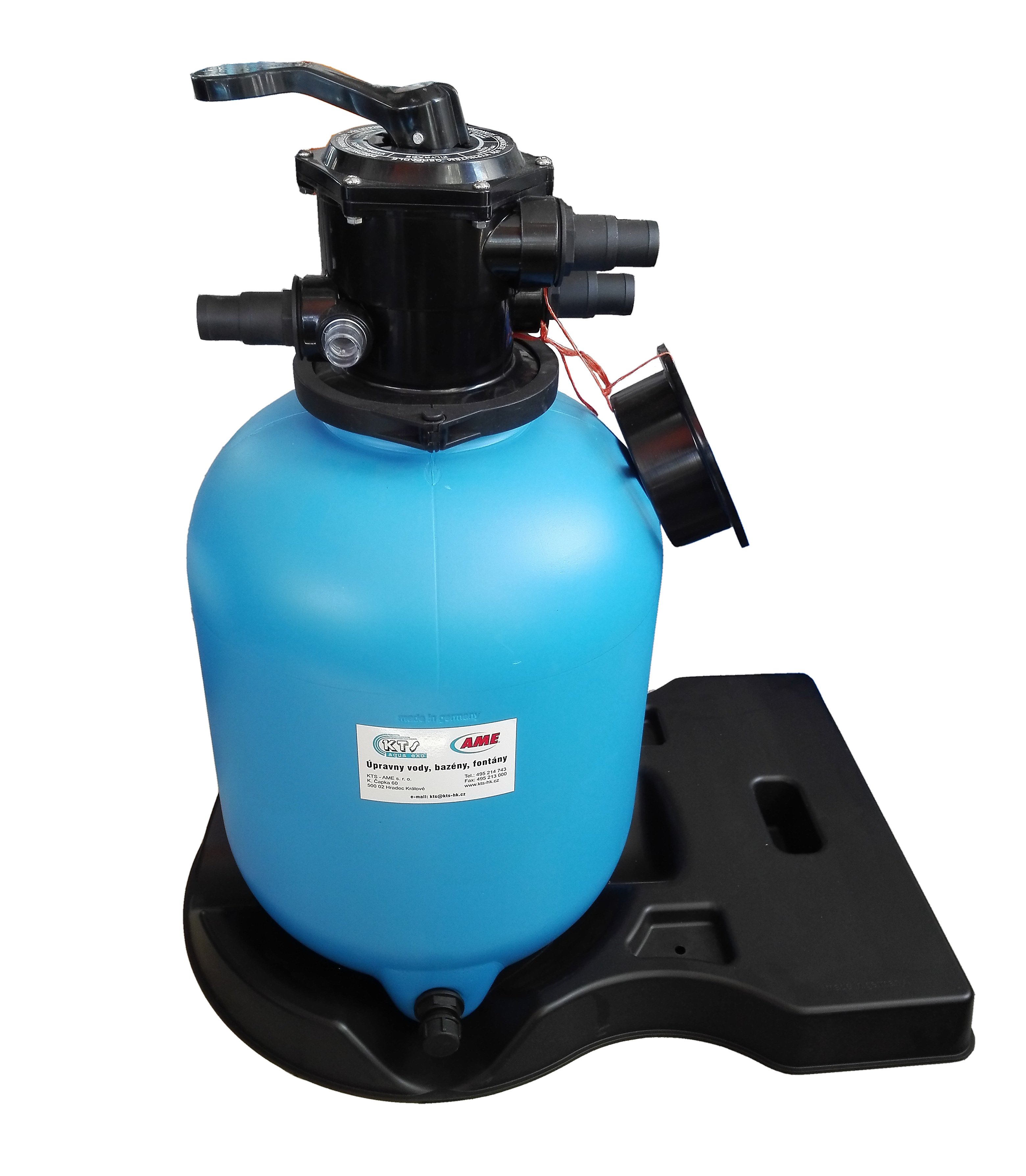 Filtrační nádoba OKU průměr 400  včetně palety, 6cestného ventilu TOP