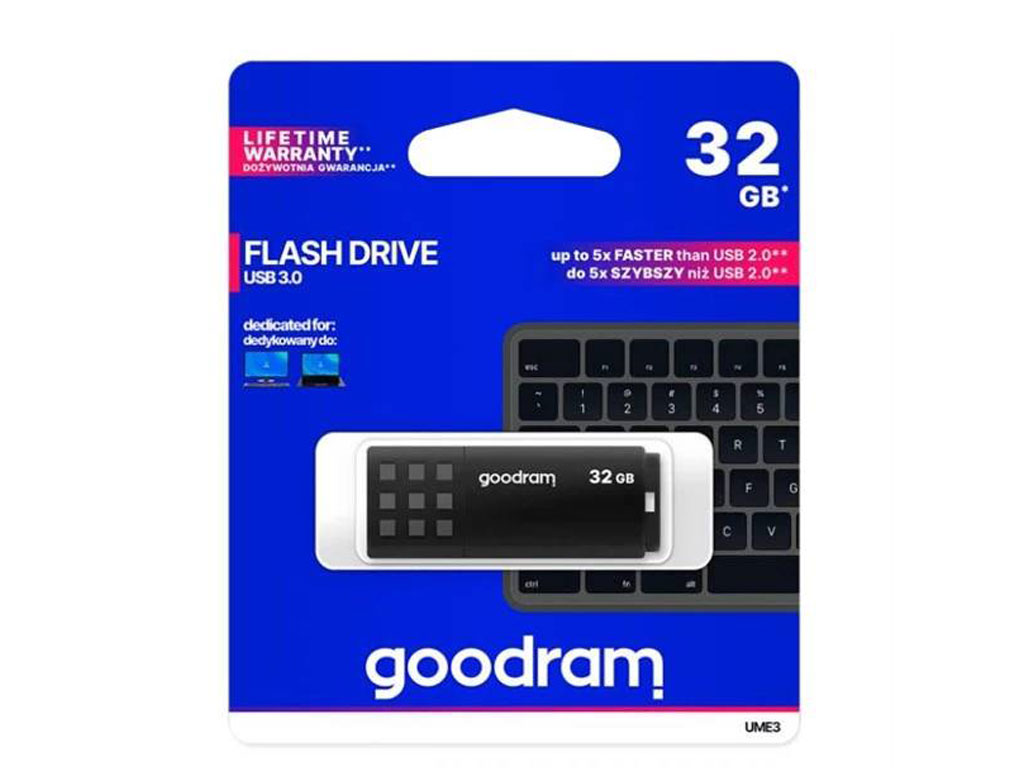 Flash disk GOODRAM USB 3.0 32GB bílo-černý
