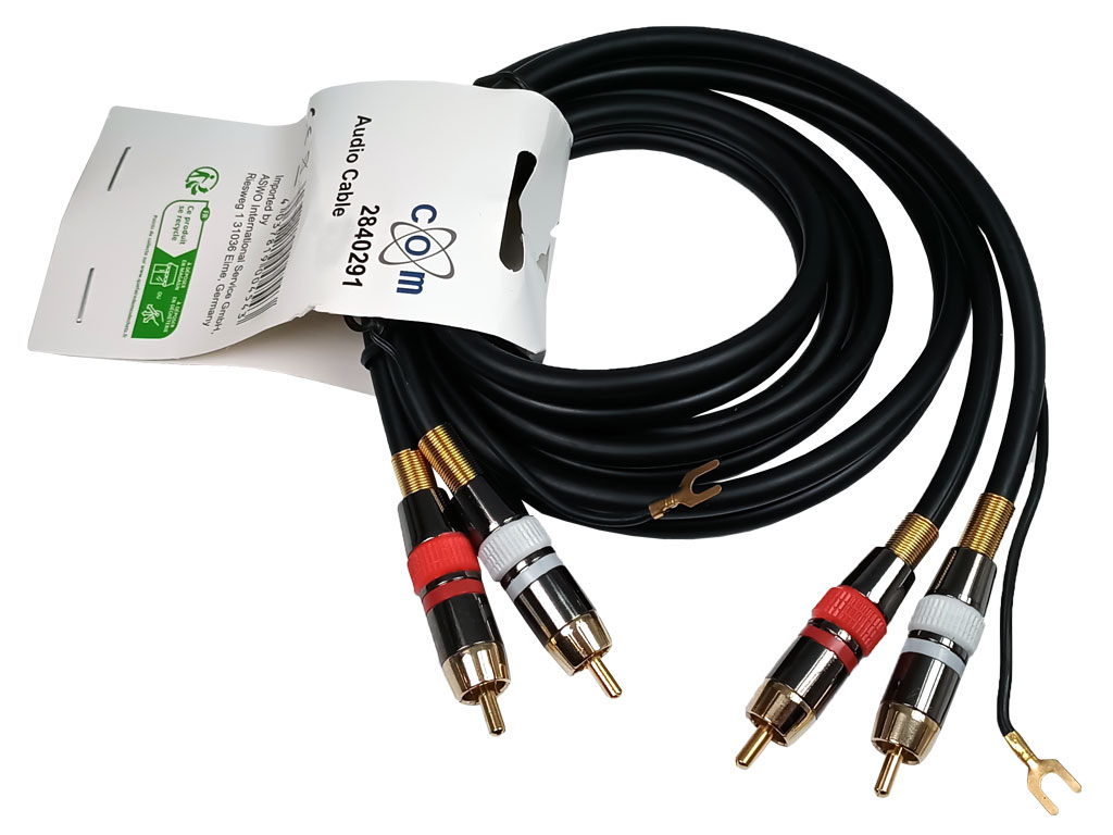 Kabel 2xCINCH / 2xCINCH  HiFi 5m + zemnící vodič