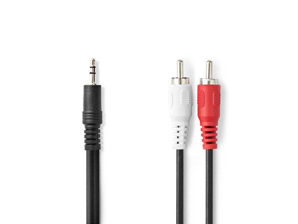 Kabel 3.5mm jack / 2xCINCH 5m CAGL22200BK50 Nedis